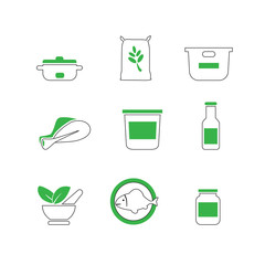 Food and Kitchen Icons. Elegant Food and Agriculture Icons Set Created For Mobile, Web And Applications
