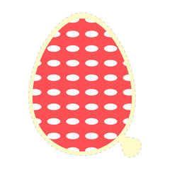 Easter egg sticker icon in trendy flat style.
