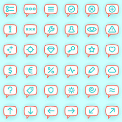 Valentine's day icons set