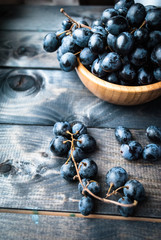 Bunch of black grapes