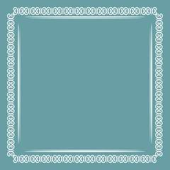 Vintage pattern with square white frame and ornament with place for text