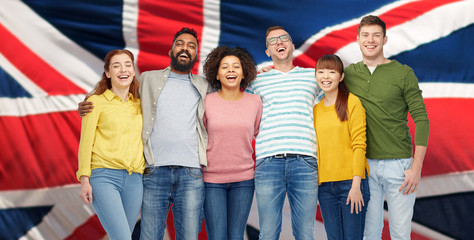 Obraz premium international group of happy smiling people