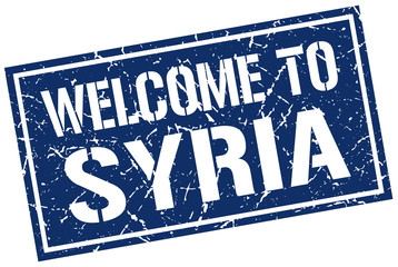 welcome to Syria stamp
