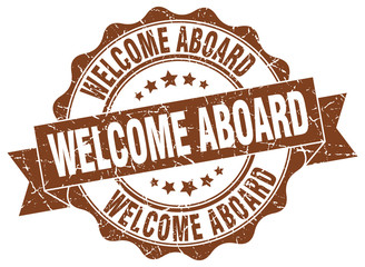 welcome aboard stamp. sign. seal