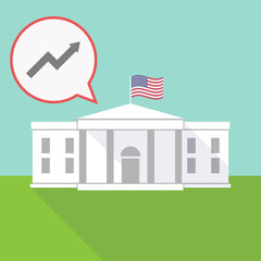 the White House with a balloon and a graph