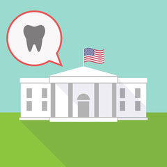 the White House with a balloon and a tooth
