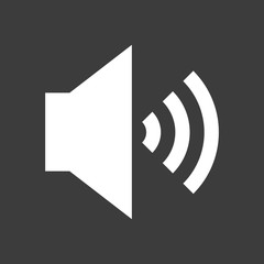 Isolated vector illustration of  a speaker volume sign