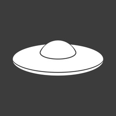 Isolated vector illustration of  a flying saucer UFO