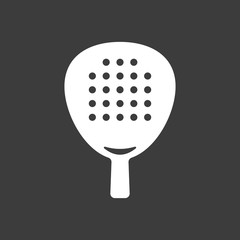 Isolated vector illustration of  a paddle racket