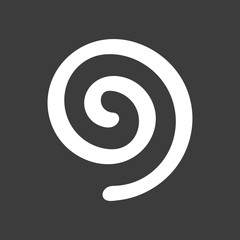 Isolated vector illustration of  a spiral