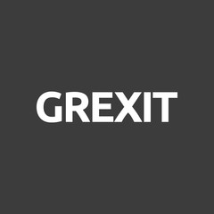 Isolated vector illustration of  the word GREXIT