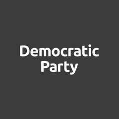 Isolated vector illustration of  the word Democratic  Party