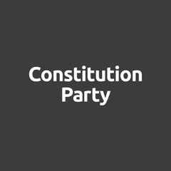 Isolated vector illustration of  the word Constitution Party