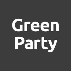 Isolated vector illustration of the word Green Party
