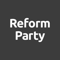 Isolated vector illustration of  the word  Reform Party