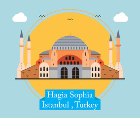 Hagia Sophia with sunshine, Istanbul Turkey