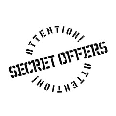 Secret Offers rubber stamp. Grunge design with dust scratches. Effects can be easily removed for a clean, crisp look. Color is easily changed.