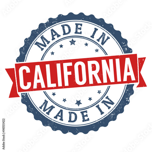 "Made in California sign or stamp" Stock image and royaltyfree vector