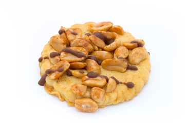 Cookies nuts on the  isolated on white background.