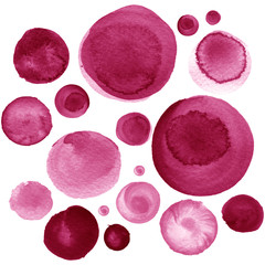 Watercolor circle texture. Round elements