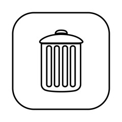 figure symbol can trash icon, vector illustraction design