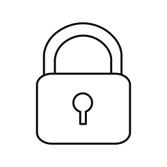 silhouette lock close icon, vector illustraction design image