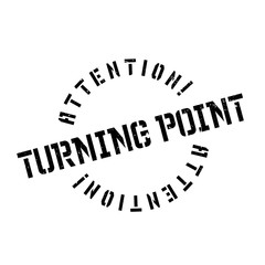 Turning Point rubber stamp. Grunge design with dust scratches. Effects can be easily removed for a clean, crisp look. Color is easily changed.