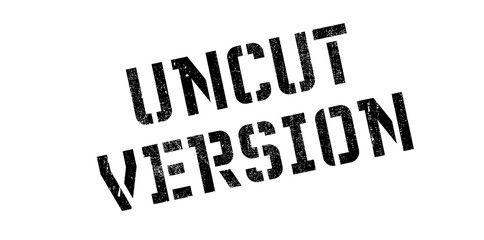 Uncut Version rubber stamp. Grunge design with dust scratches. Effects can be easily removed for a clean, crisp look. Color is easily changed.