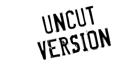 Uncut Version rubber stamp. Grunge design with dust scratches. Effects can be easily removed for a clean, crisp look. Color is easily changed.