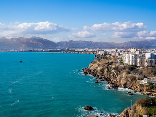 Fototapeta premium Aerial photograph of Antalya bay