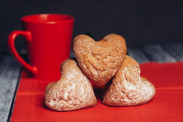 sweet mug coffee tea croissant, bun, dessert, 