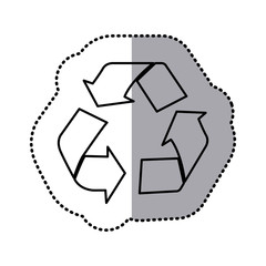 contour recycle sign icon, vector illustraction design