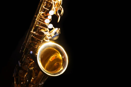 alto saxophone in the dark