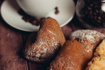 coffee mug tea sweet croissant dessert, bun,