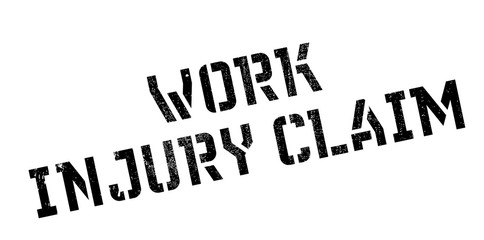 Work Injury Claim rubber stamp. Grunge design with dust scratches. Effects can be easily removed for a clean, crisp look. Color is easily changed.