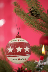 Christmas tree ball on Christmas tree