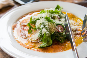 fresh salmon carpaccio