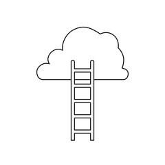 Ladder to heaven icon vector illustration graphic design