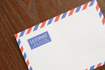An air-mail envelope