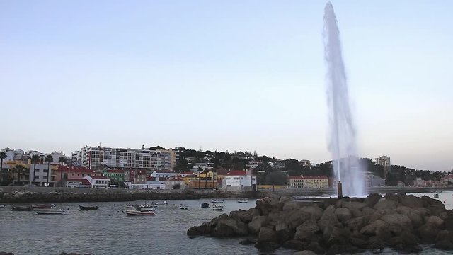 Vista Panor&acirc;mica da Vila de Pa&ccedil;o de Arcos em Portugal