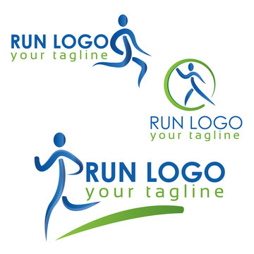 Running colorful logo