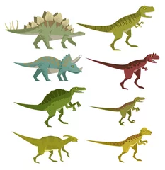 Behang Dinosaurussen acht dinosaurussen