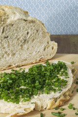 Fresh bread with chives