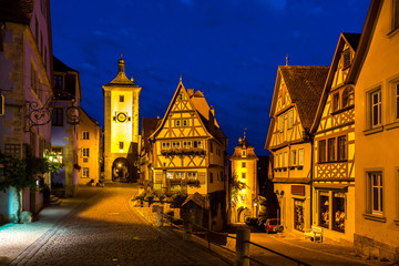 Fototapeta na wymiar Rothenburg ob der Tauber Night