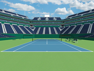 Obraz premium 3D render of beutiful modern tennis masters 1000 lookalike stadium