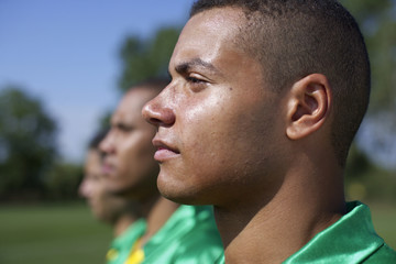 Brazilian kickers standing side by side