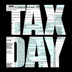 tax day icon, start filling out those 1040 forms! - 140149682