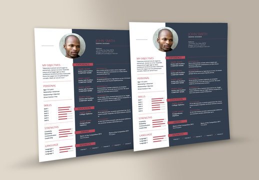 Colorblock Resume and Cover Letter Set
