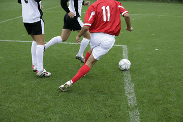 Soccer player in action