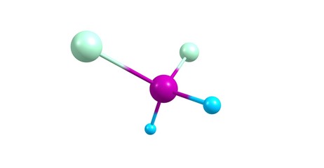 Dichlorosilane molecular structure isolated on white